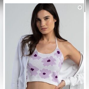 Tilly’s Purple Flower Halter Top